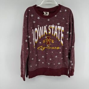 Wes and Willy Iowa State Cyclones Star Print Sweatshirt Kids Size 7/8‎ S